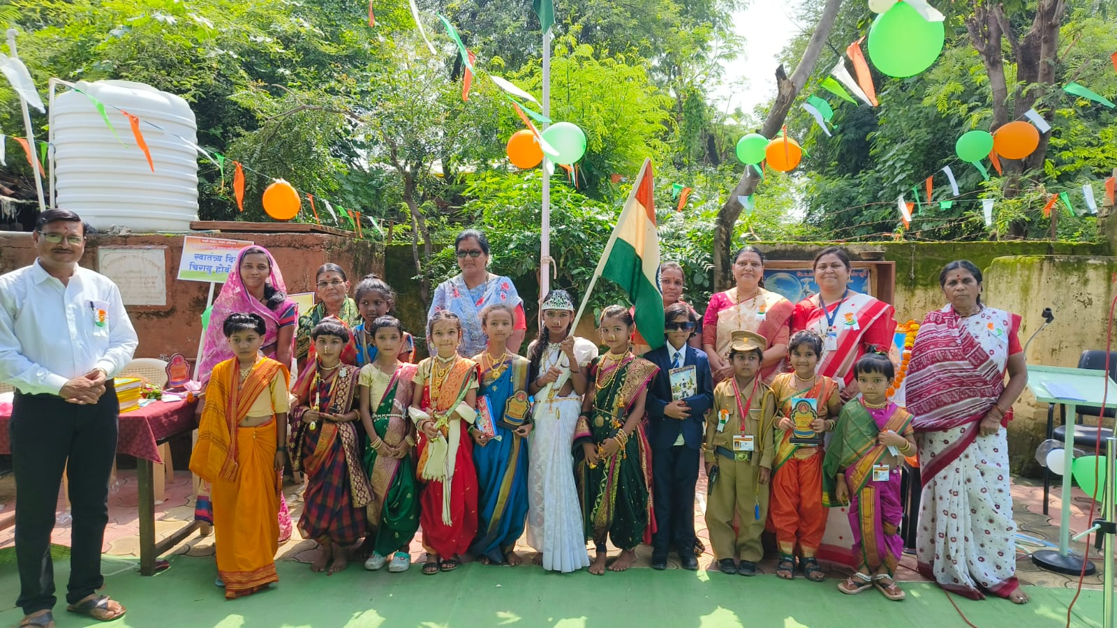 कन्या शाळेत स्वातंत्र्य दिन उत्साहात साजरा